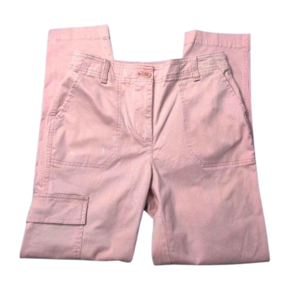 Talbots Pink Utility Cargo Pants Size 4 Women Stretch Cotton Casual Workwear